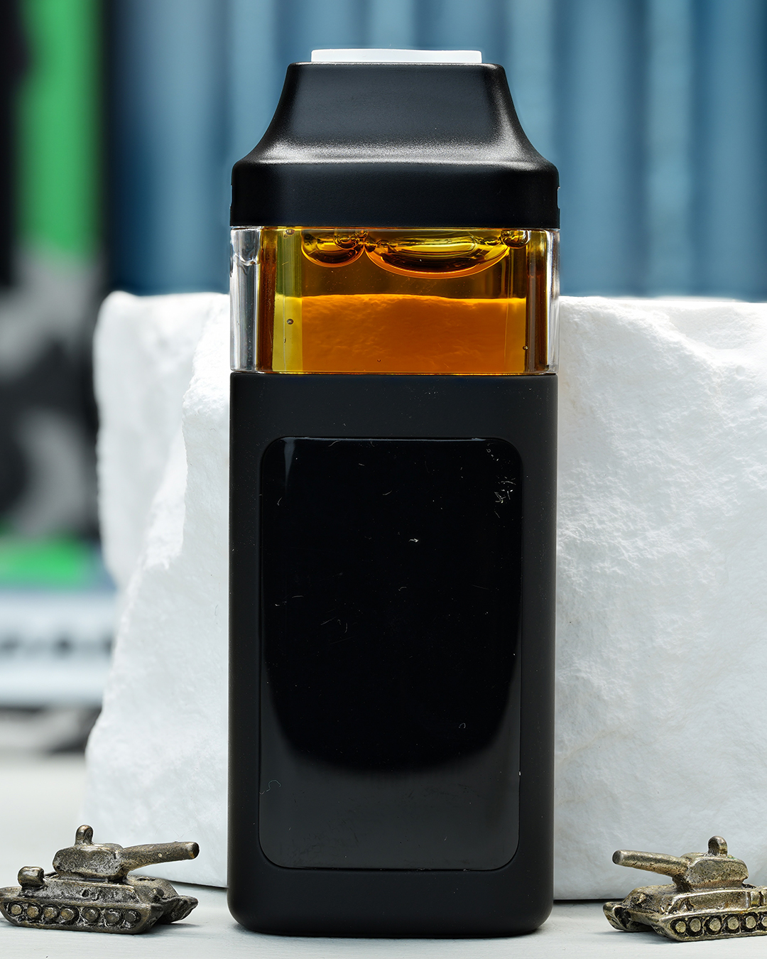 2000mg Apple Fritter Nuke All-in-One vape with Apples and Bananas and Melted Strawberry lineage, fruit pastry flavor, and daytime effects