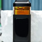 2000mg Banana Mango Nuke All-in-One vape with Banana Kush and Mango Pie lineage, tropical fruit flavor, and energizing effects