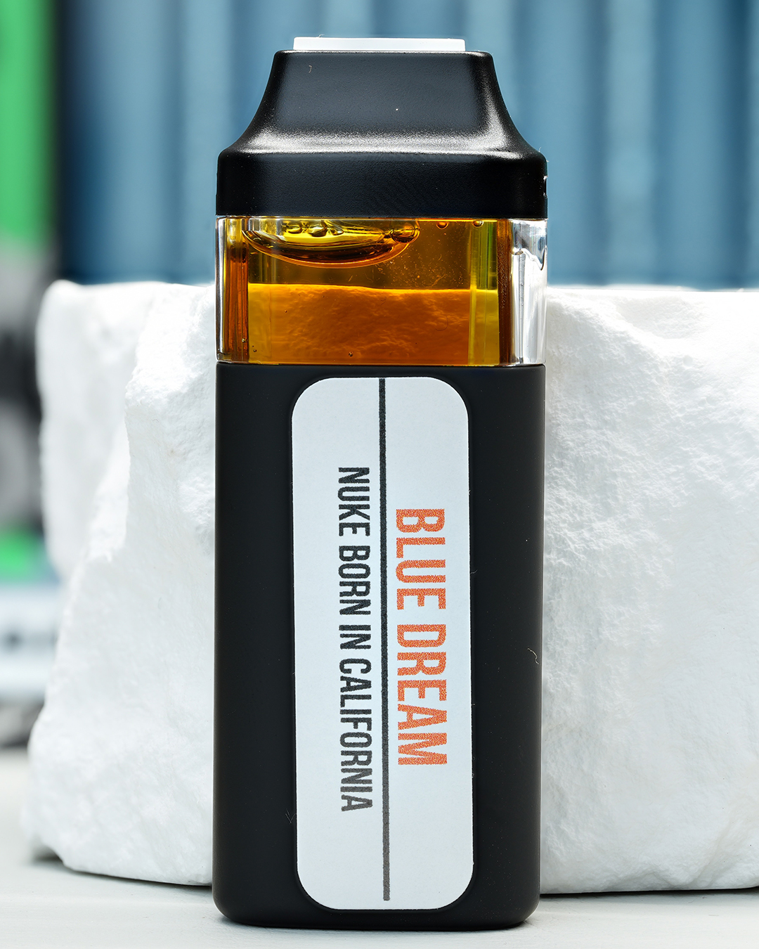 2000mg Blue Dream Nuke All-in-One vape with sweet blueberry, floral haze, citrus zest, fresh pine, and daytime effects