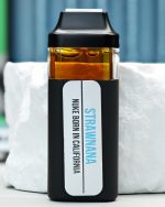2000mg Strawnana Nuke All-in-One with Strawguava and Banana Punch phenos, sweet strawberry, tropical guava, banana cream, and anytime effects