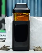 2000mg Zkittlez Nuke All-in-One vape with tropical fruit, berry candy, citrus zest, creamy grape, and mellowing effects