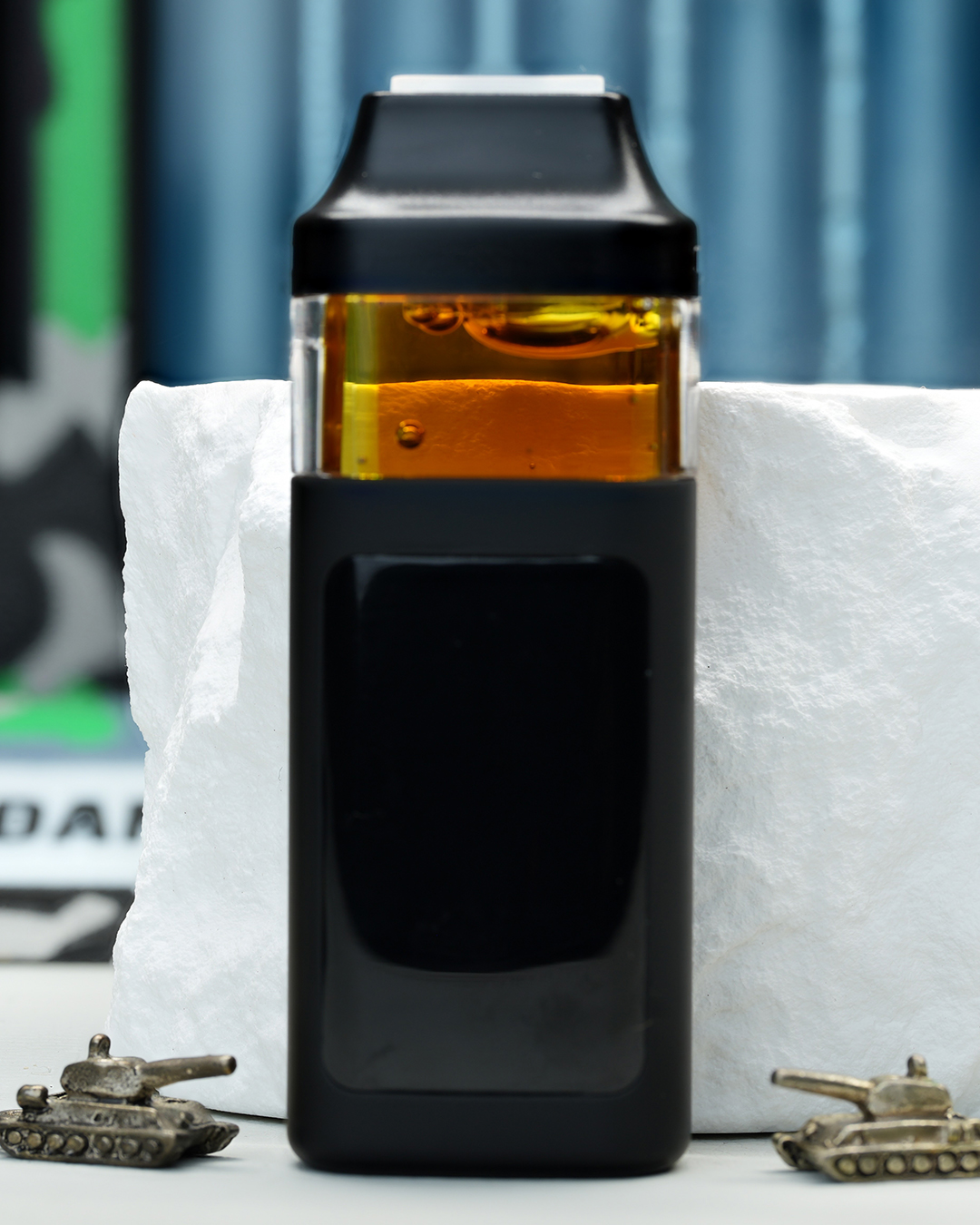 2000mg Zkittlez Nuke All-in-One vape with tropical fruit, berry candy, citrus zest, creamy grape, and mellowing effects