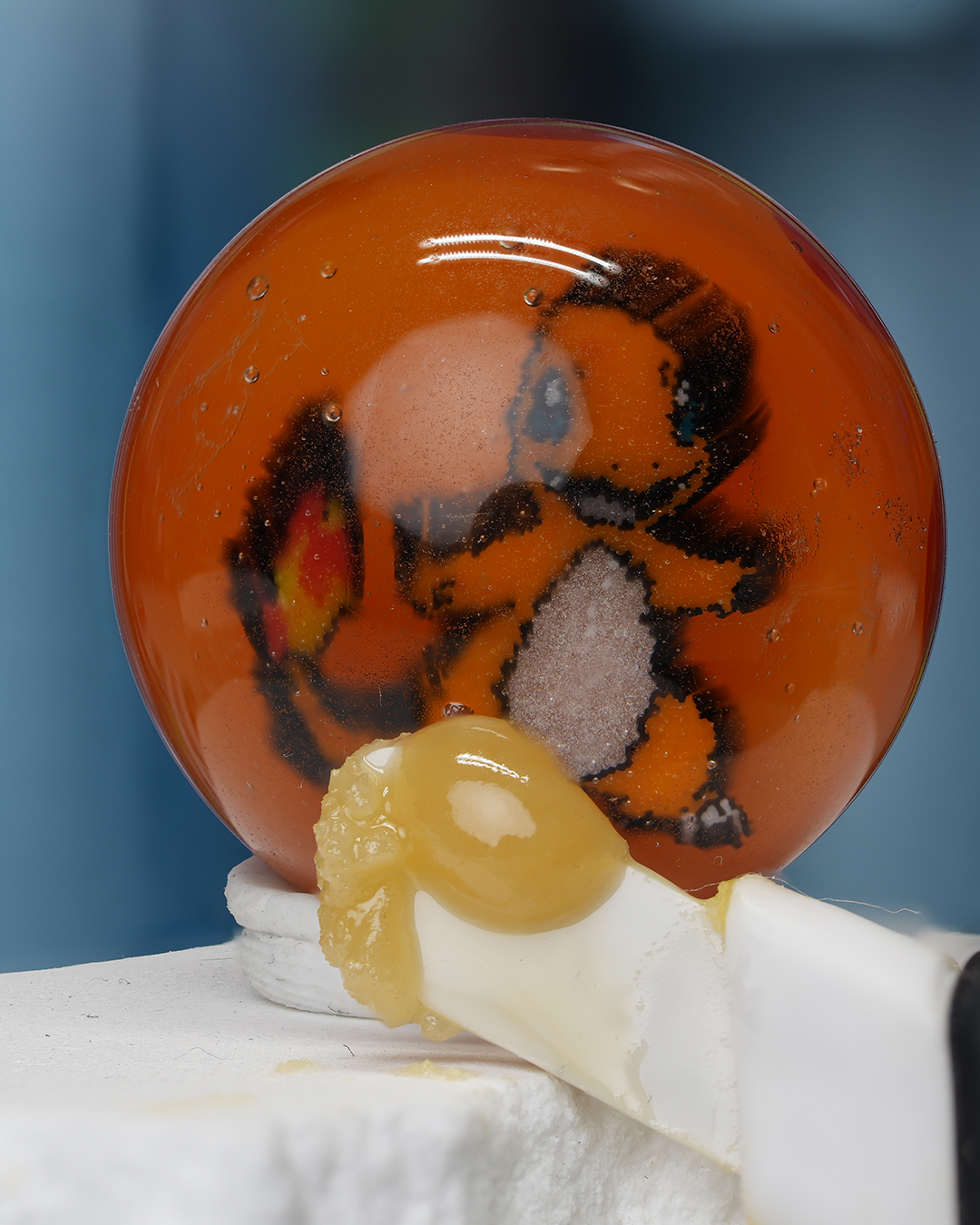 Blue Gorilla Glue #4 90u Cold-Cured Rosin Jar with sweet blueberry, rich Blue Dream notes, Glue character, and gorgeous sheen and color