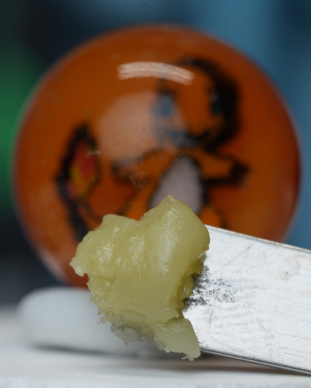 Gushers x Lantz 90u Cold-Cured Rosin Jar with nearly white color, bright floral candy flavor, euphoric onset, and Anytime effects